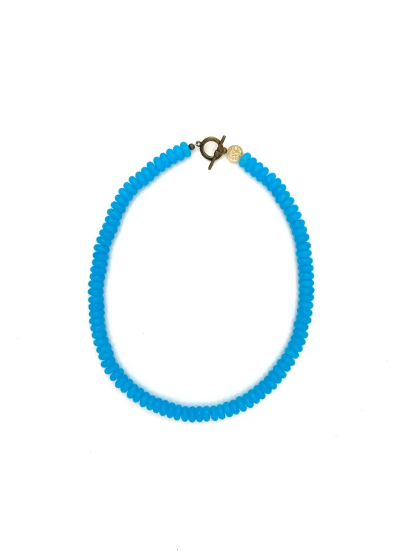 Turquoise Smooth Glass Beads - 18” sold by Anchor Beads