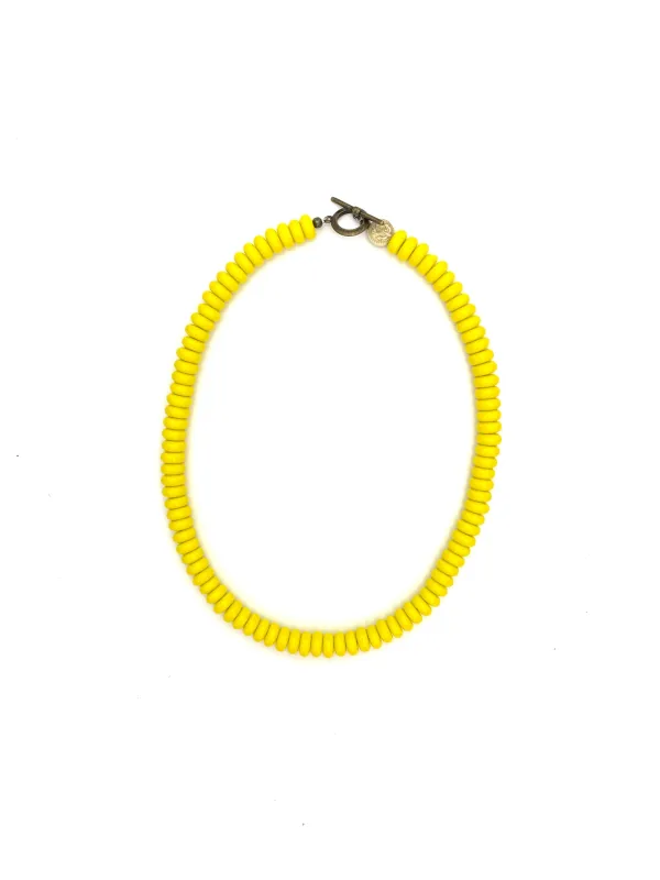Yellow Smooth Glass Beads - 18” sold by Anchor Beads