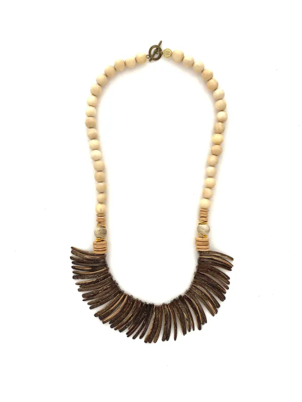 Coconut Wood Necklace sold by Anchor Beads