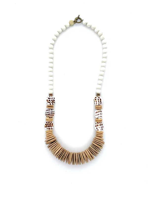 Tumbled Wood Necklace sold by Anchor Beads