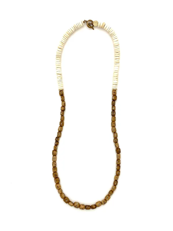 Bone Beads Necklace - small brown sold by Anchor Beads