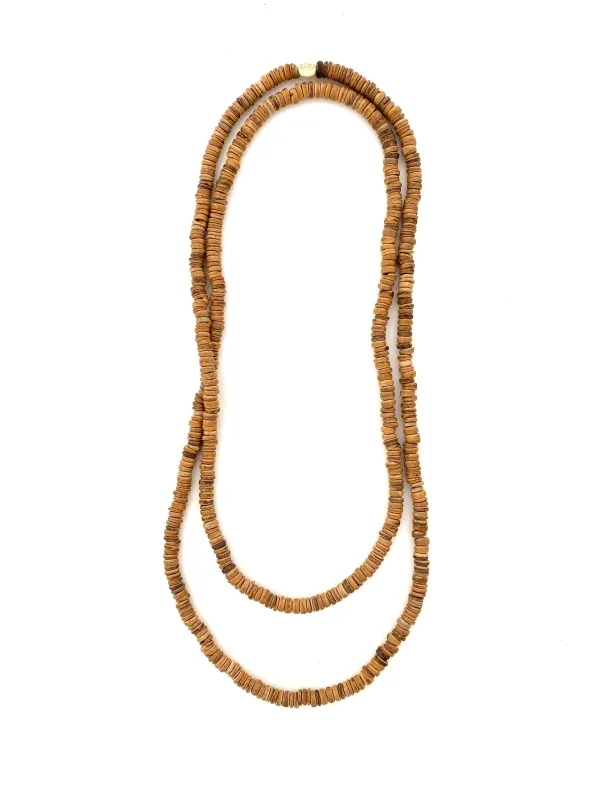 Long Wrap Coconut Wood Necklace sold by Anchor Beads