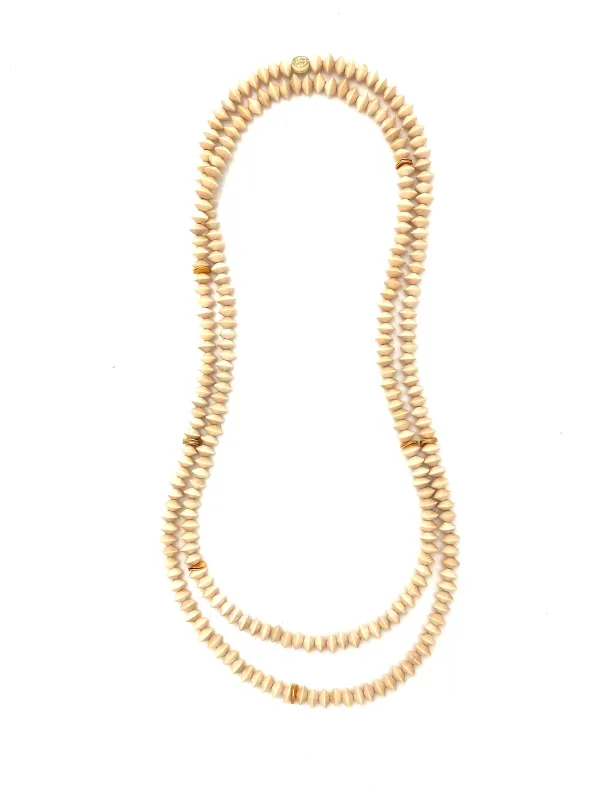 Long Wrap Necklace - natural sold by Anchor Beads