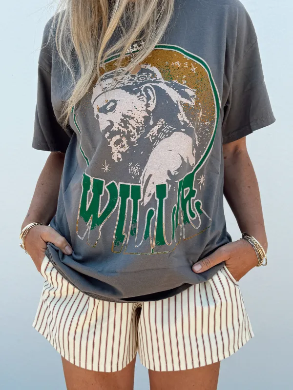 Willie Nelson Crystal Thrifted Tee sold by Ascot + Hart
