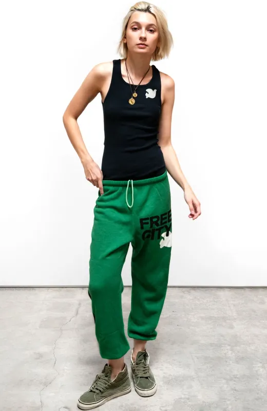 FREECITY CIRCA'99 OG LETSGO OLDSCHOOL SWEATS - school green sold by Ascot + Hart