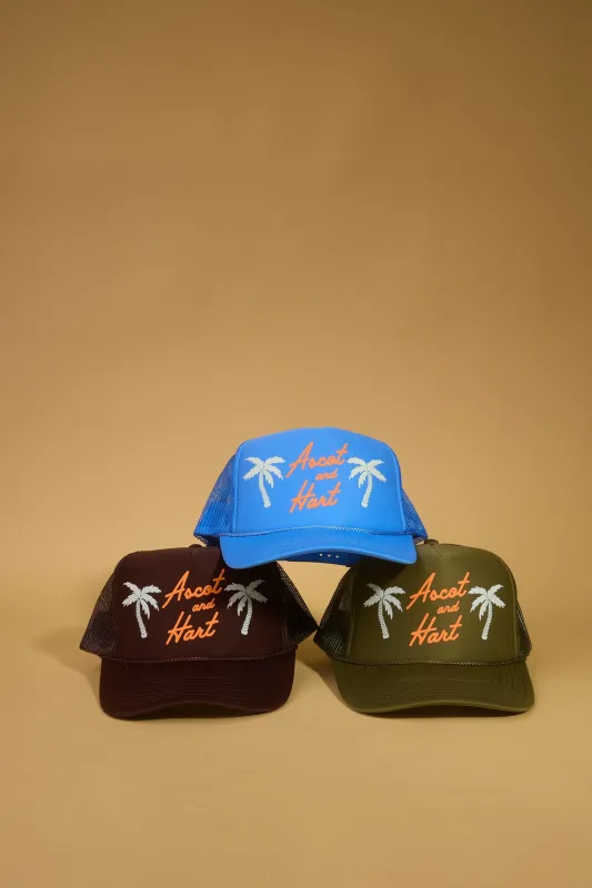 Ascot + Hart Palm Tree Trucker sold by Ascot + Hart