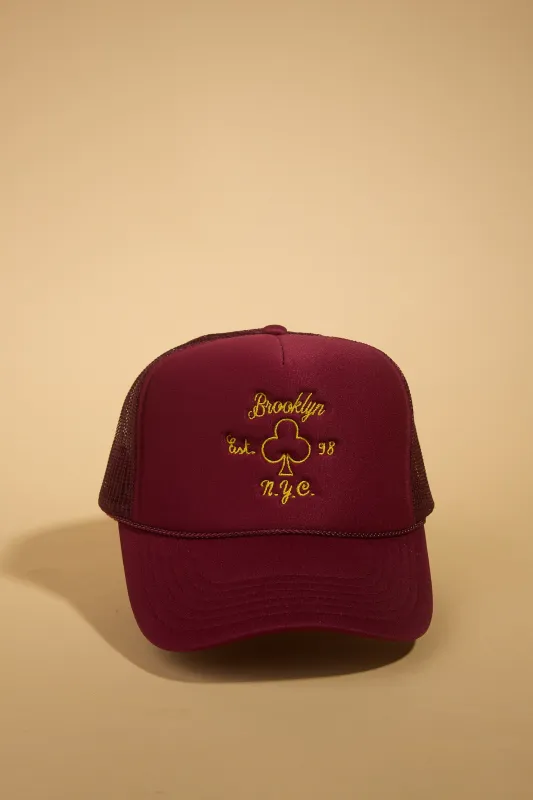 A+H Brooklyn Embroidered Trucker sold by Ascot + Hart