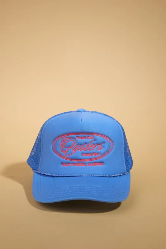 A+H Fresh Oysters Embroidered Trucker sold by Ascot + Hart
