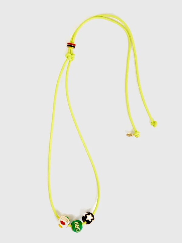 Clare V. Beaded Cord Necklace - Multi Color sold by Ascot + Hart