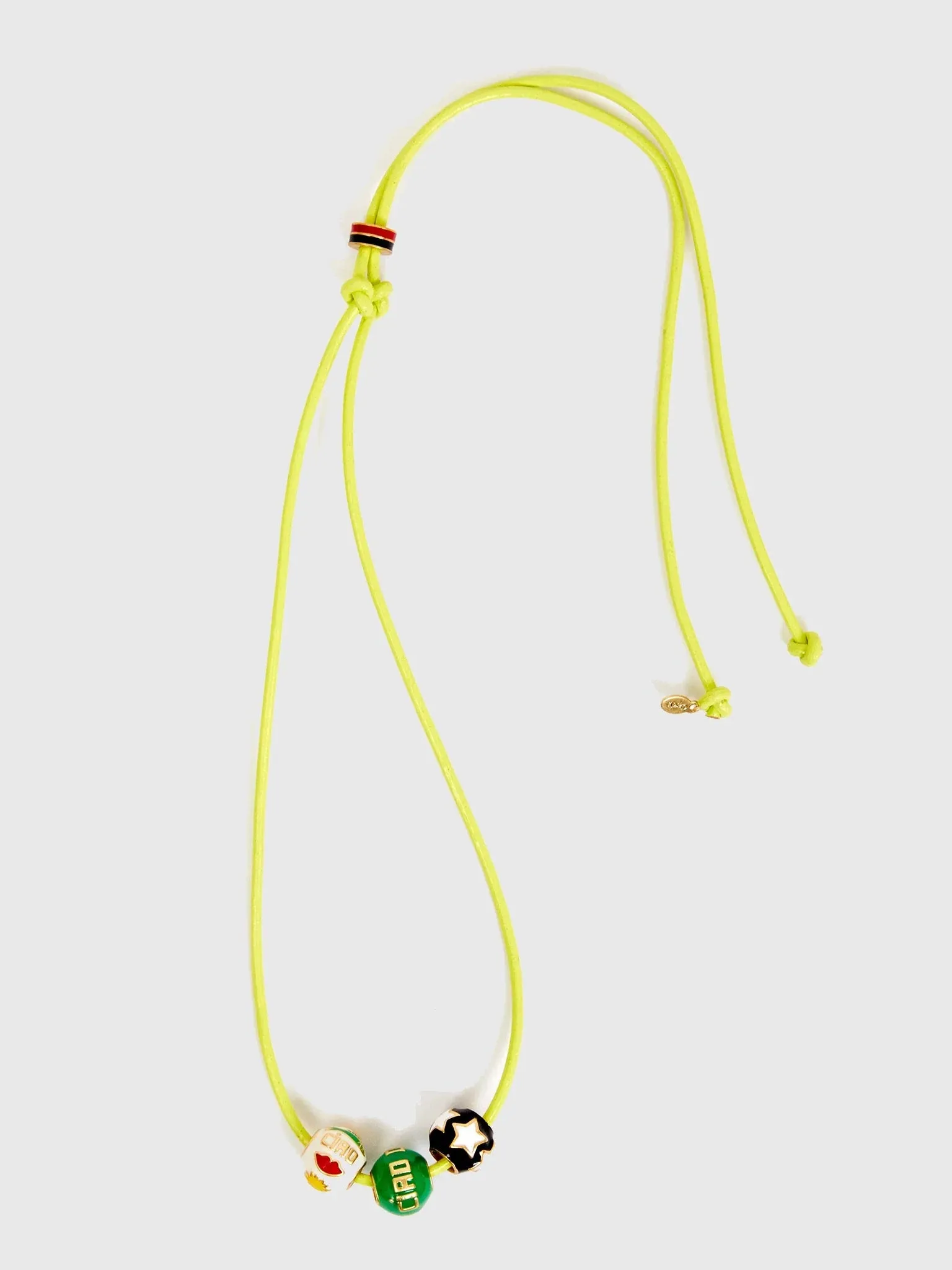 Clare V. Beaded Cord Necklace - Multi Color sold by Ascot + Hart