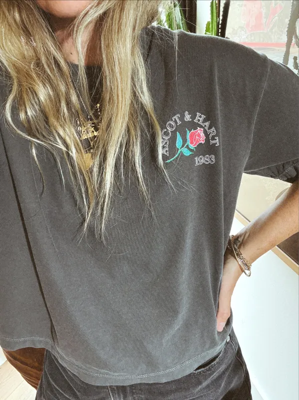 A+H '83 Rose Crop Tee sold by Ascot + Hart