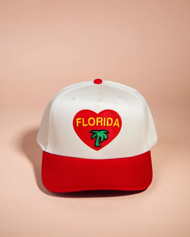 A+H Florida Heart Two Tone Hat sold by Ascot + Hart