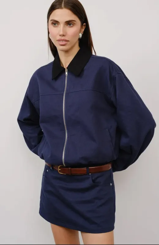 Melrose Twill Bomber Jacket sold by Ascot + Hart