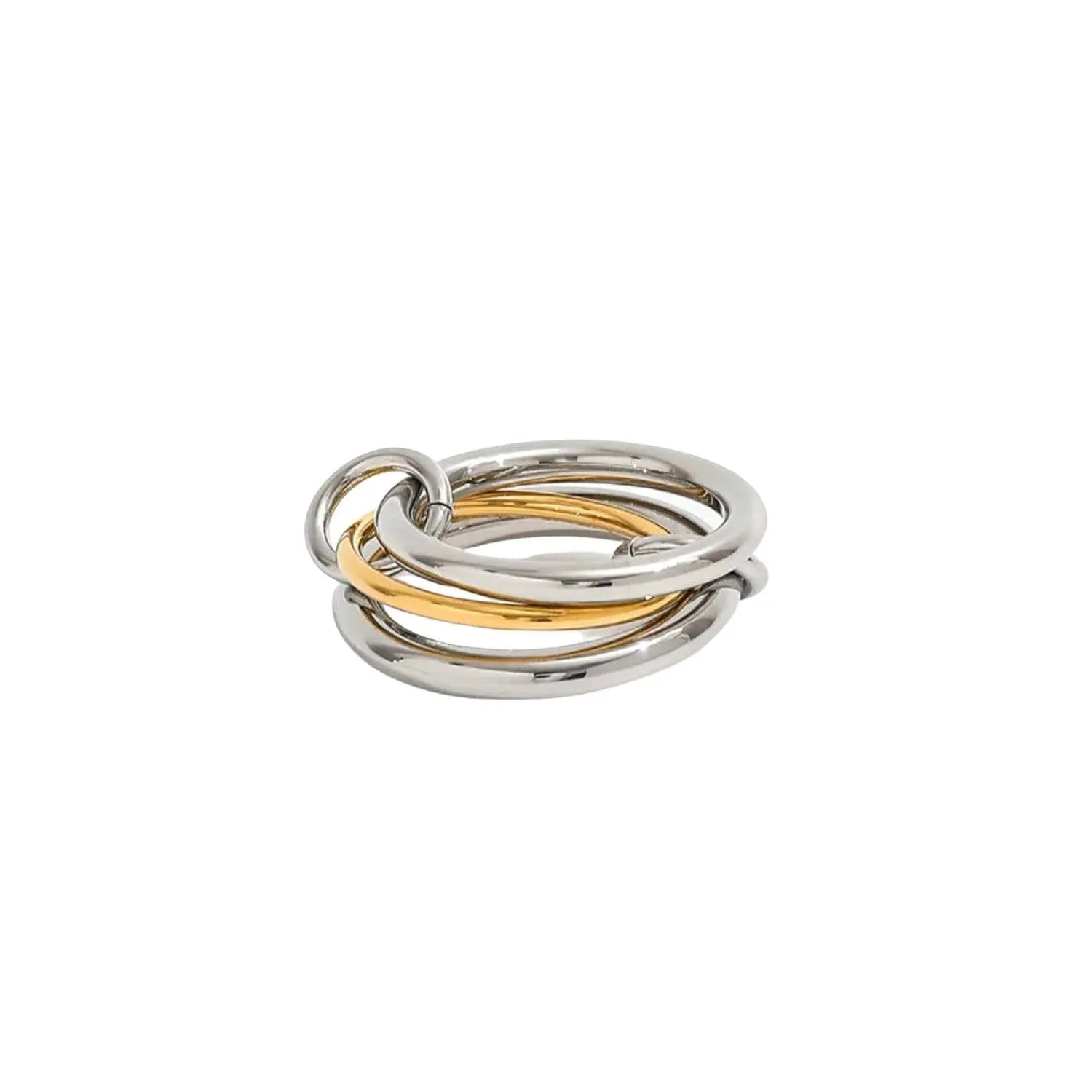 Mixed Metal Evelyn Stack Ring sold by Ascot + Hart
