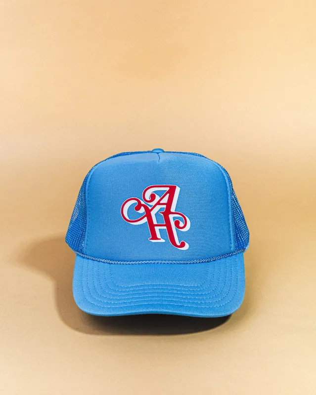 A+H Monogram Trucker sold by Ascot + Hart