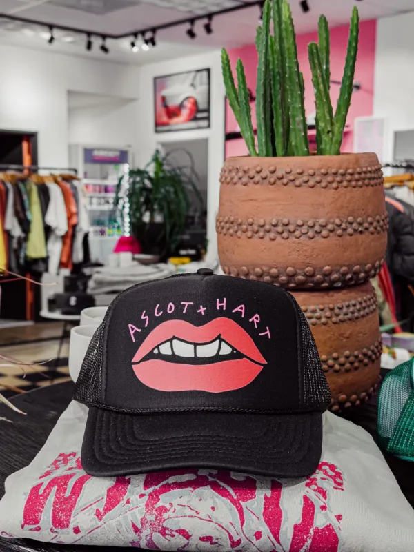 A+H Lips Trucker sold by Ascot + Hart