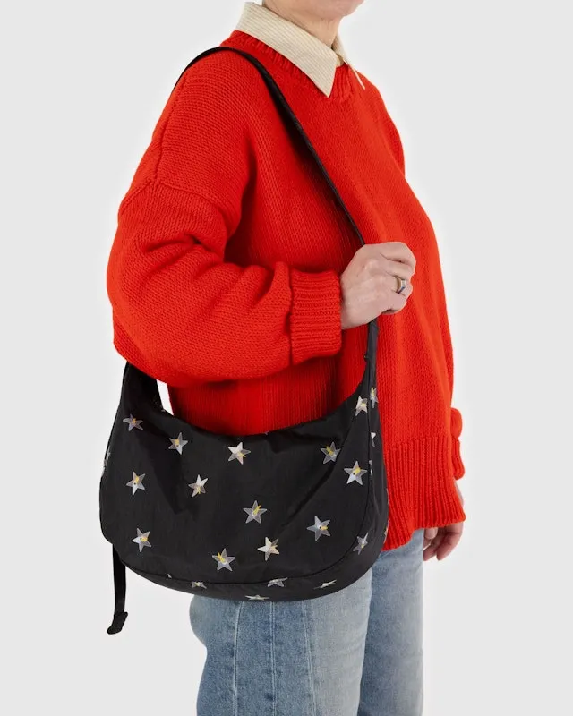 Medium Nylon Crescent Bag - Stars sold by Ascot + Hart