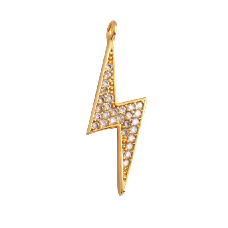 Pave Lightening Bolt Charm sold by Ascot + Hart