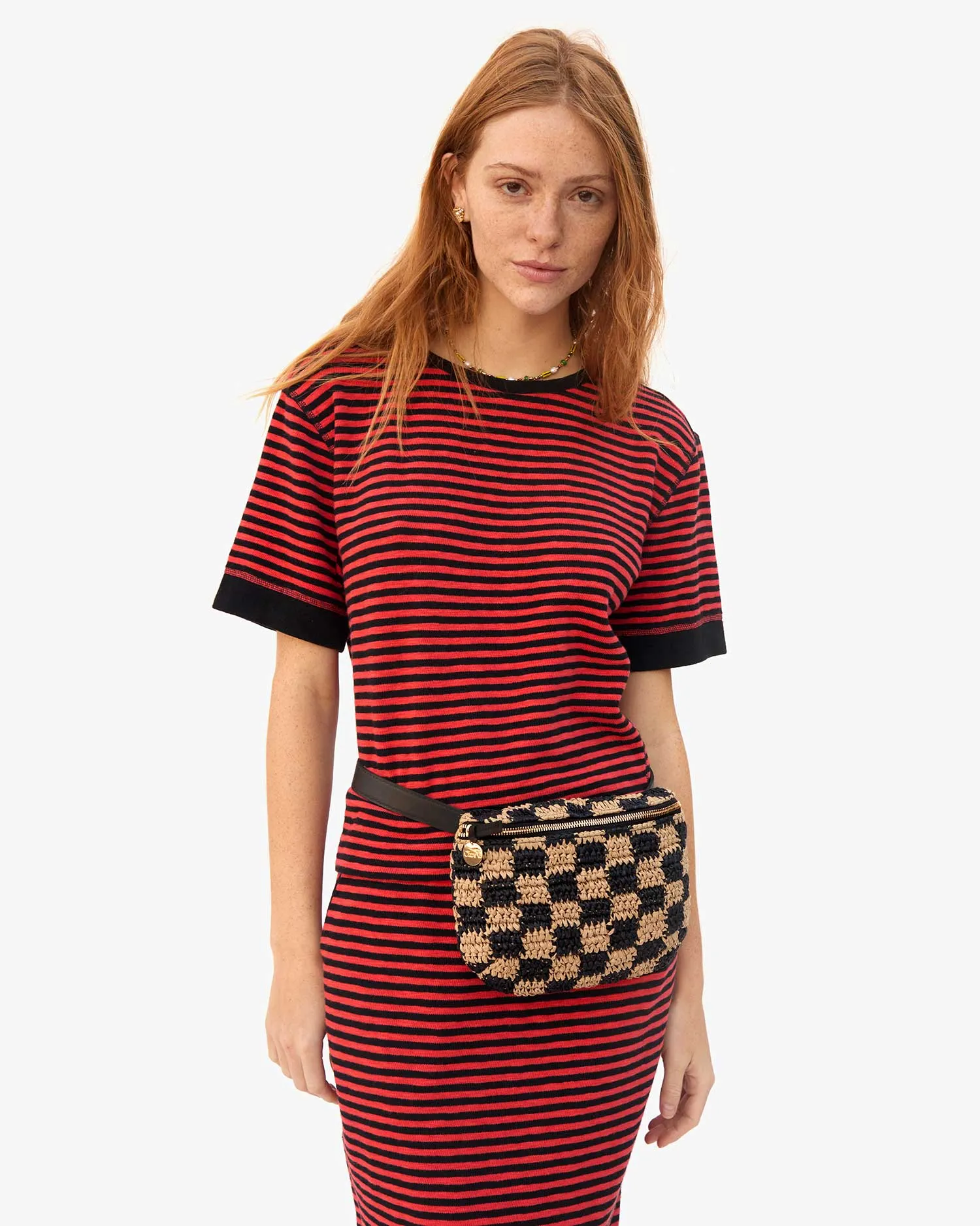 Clare V. Raffia Checker Fanny Pack sold by Ascot + Hart product image thumbnail 3