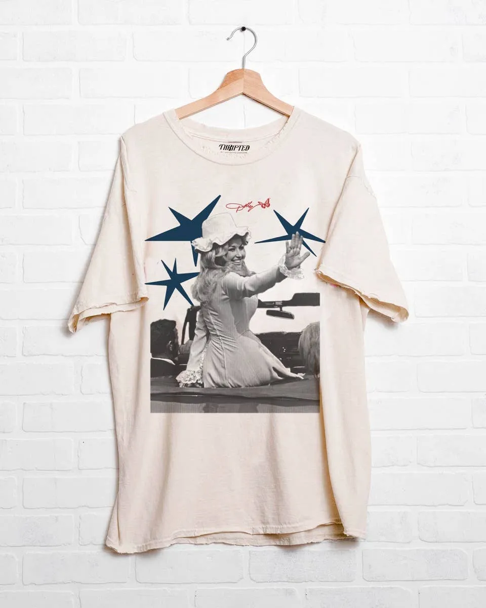 Dolly Parton All American Off White Thrifted Tee sold by Ascot + Hart