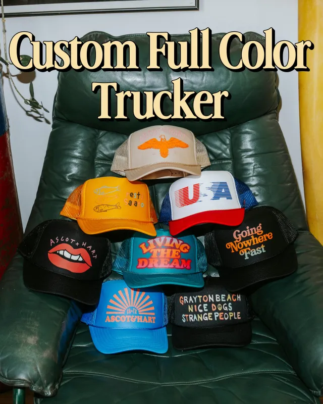 Custom Full Color Trucker sold by Ascot + Hart