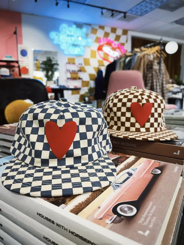 Checkered Heart Hat sold by Ascot + Hart