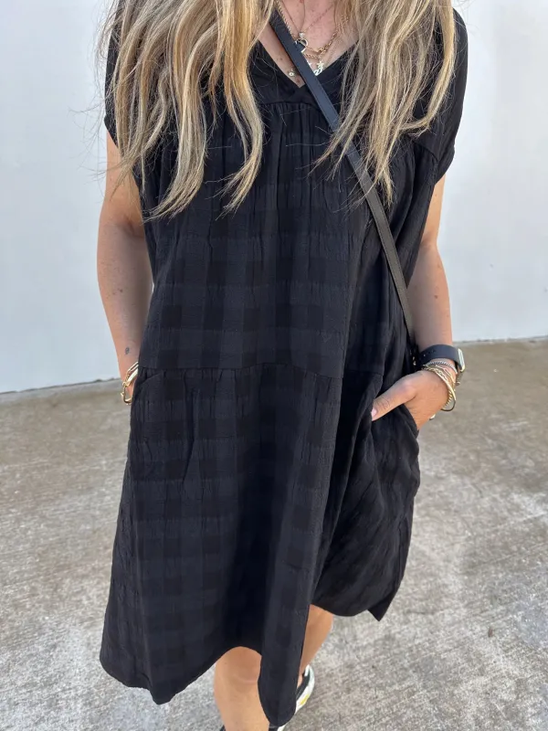 Kai Boxy Gingham Dress made by Grade & Gather