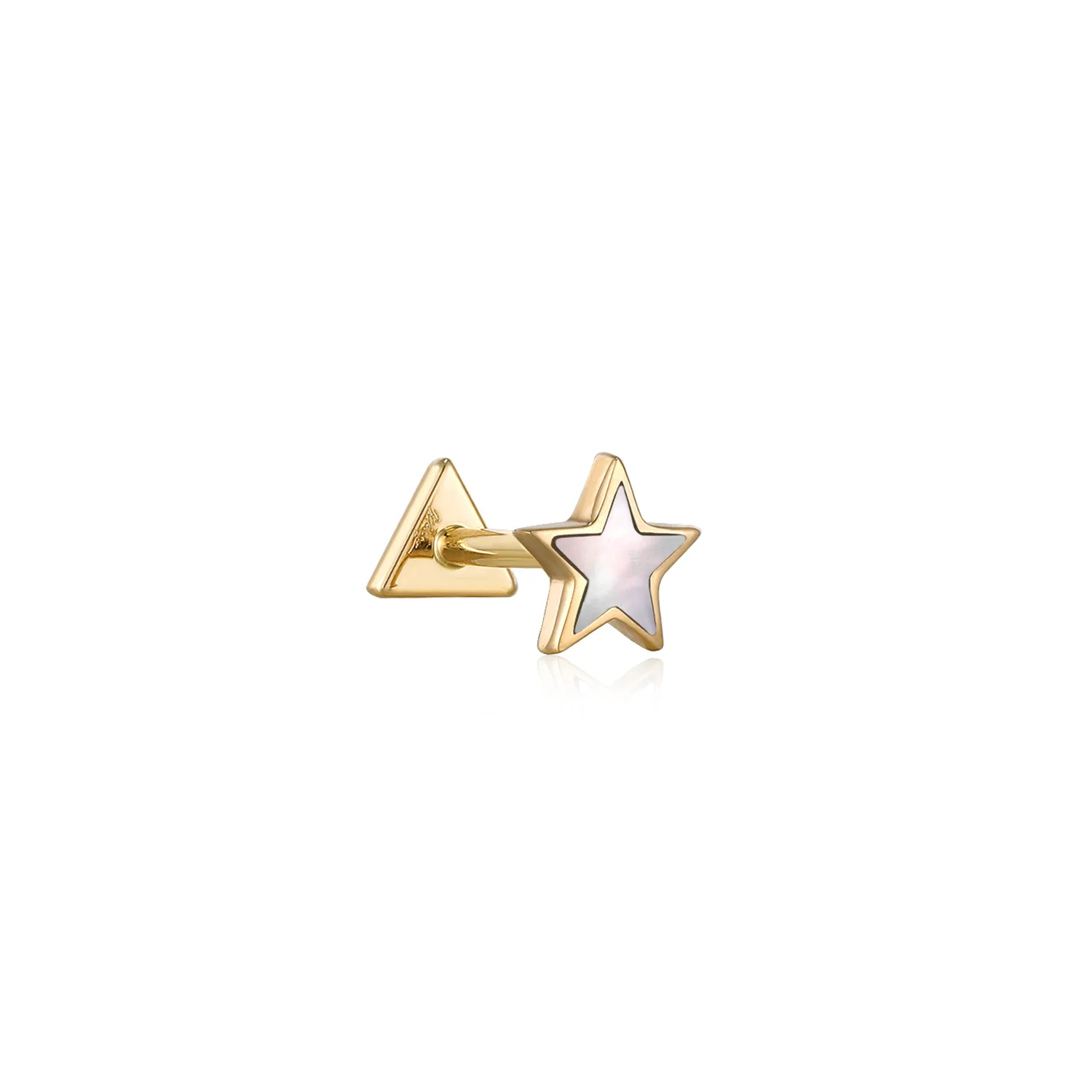 14k Star Inlay Piercing Stud sold by Ascot + Hart product image thumbnail 2