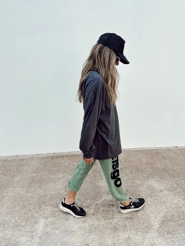 FREECITYLETSGO OG SUPERVINTAGE sweatpant - surplusgreens/glass sold by Ascot + Hart