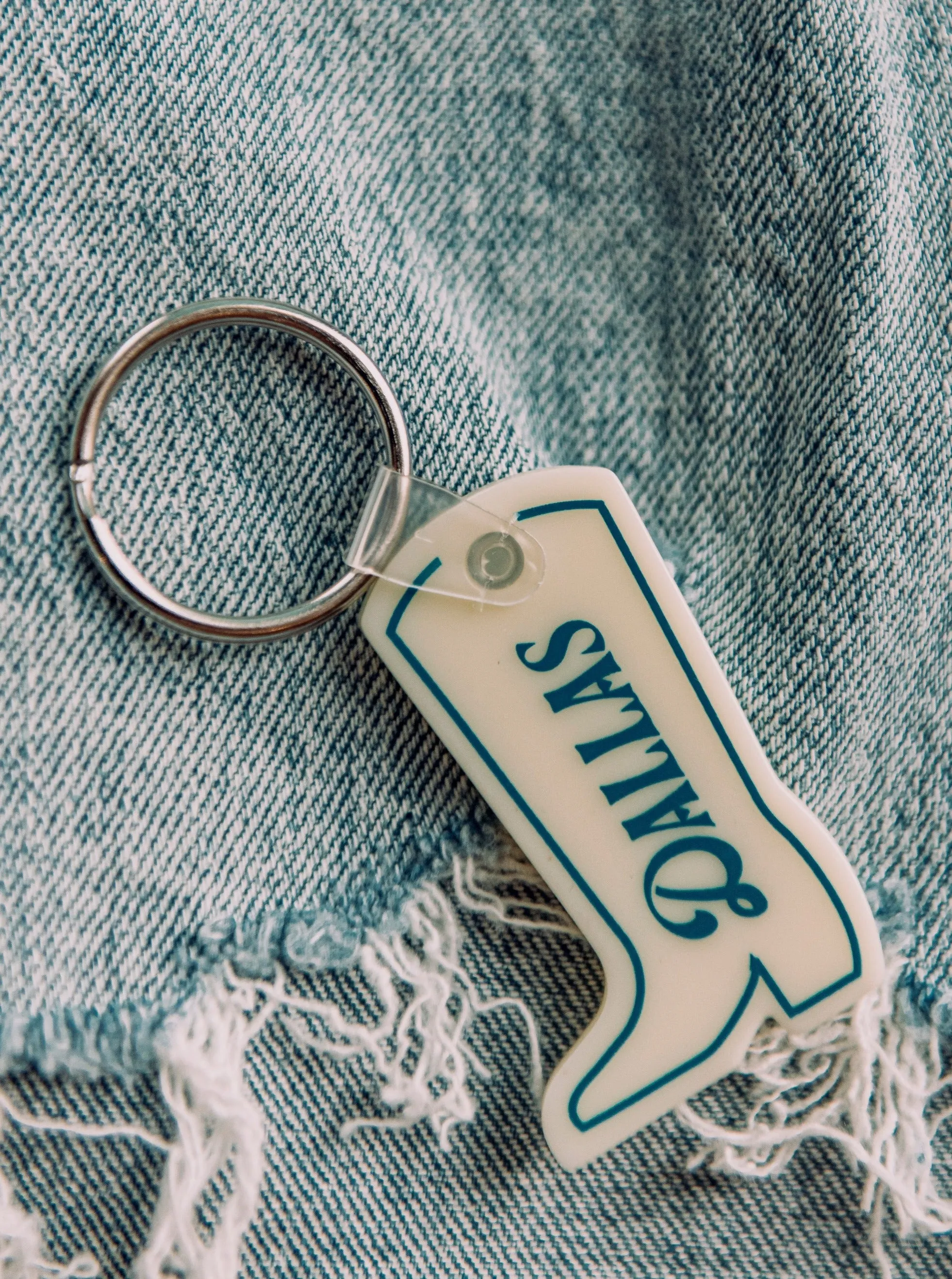Dallas Vinyl Keychain sold by Ascot + Hart