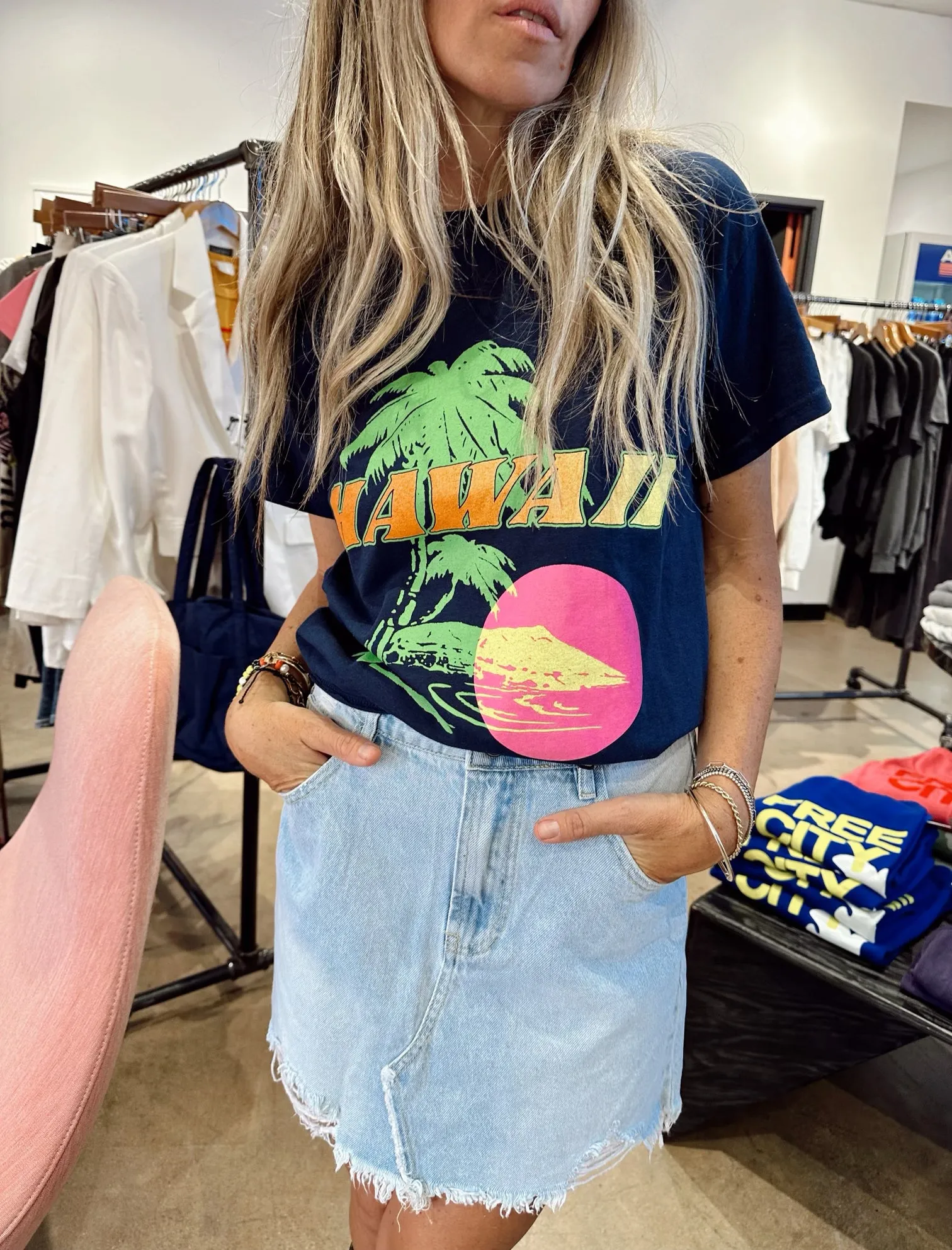 Luca Denim Mini Skirt sold by Ascot + Hart product image thumbnail 5