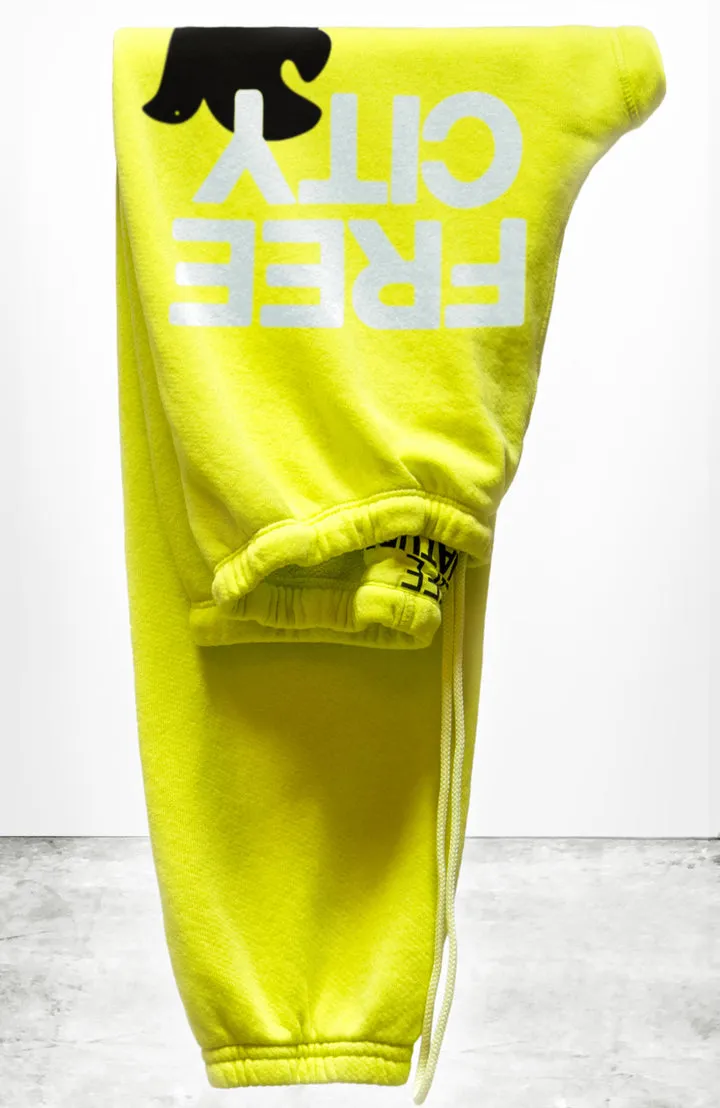 SUPERFLUFF LUX OG sweatpant - glowlight yellow sold by Ascot + Hart