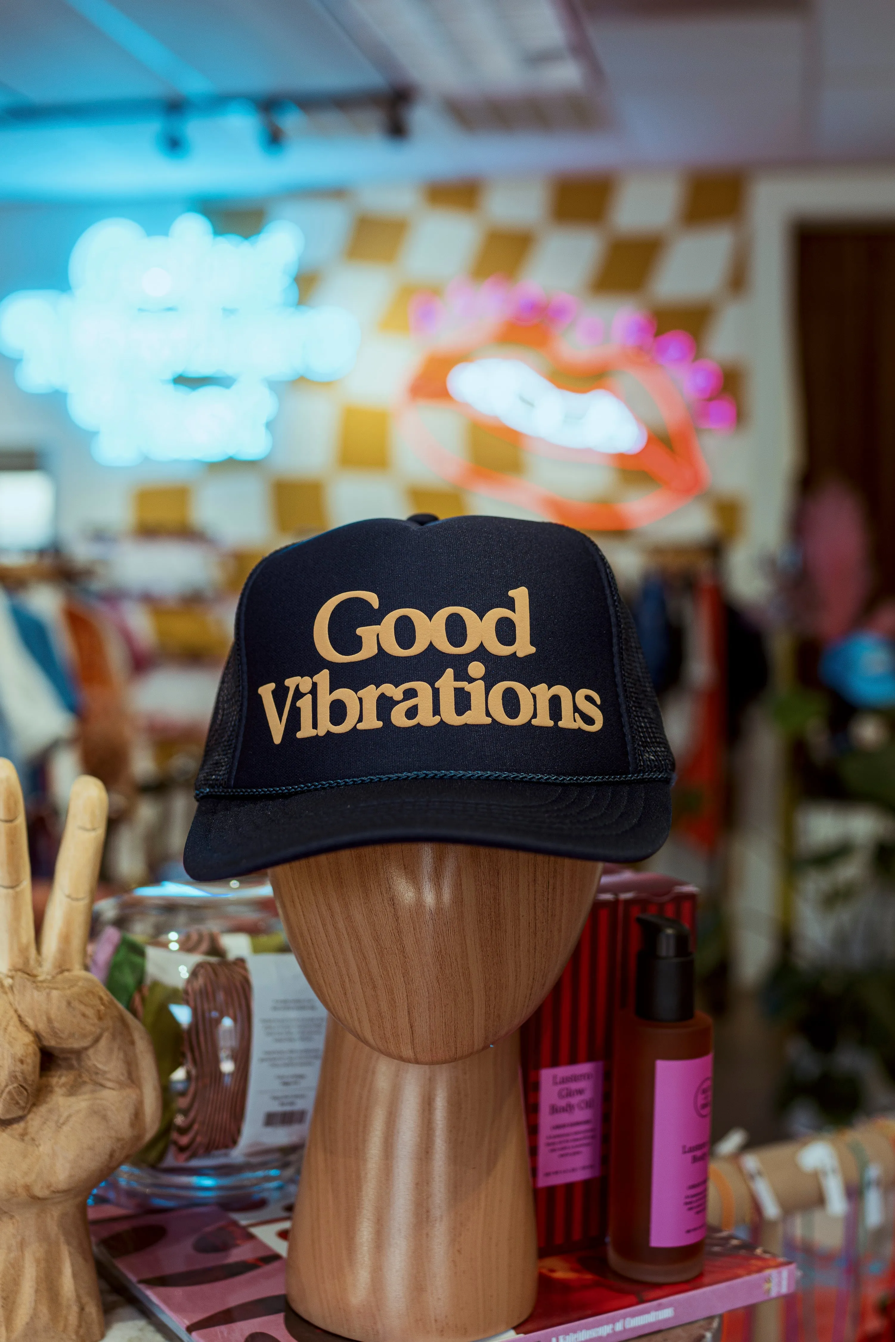 Good Vibrations Trucker sold by Ascot + Hart