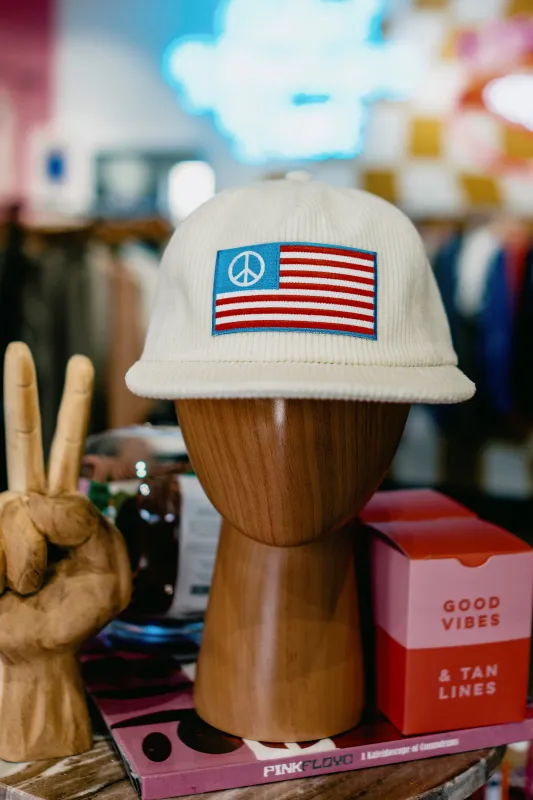 Peace Flag Cord Hat sold by Ascot + Hart