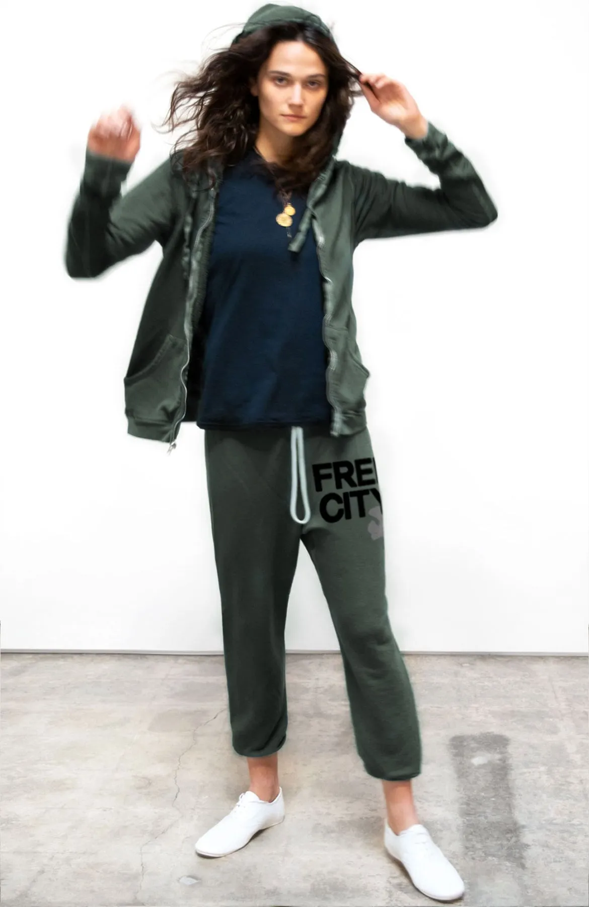SUPERFLUFF LUX zip hoodie - bush sold by Ascot + Hart product image thumbnail 2