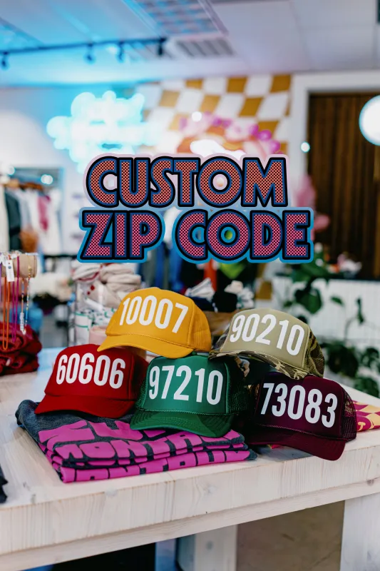 Custom Zip Code Trucker sold by Ascot + Hart
