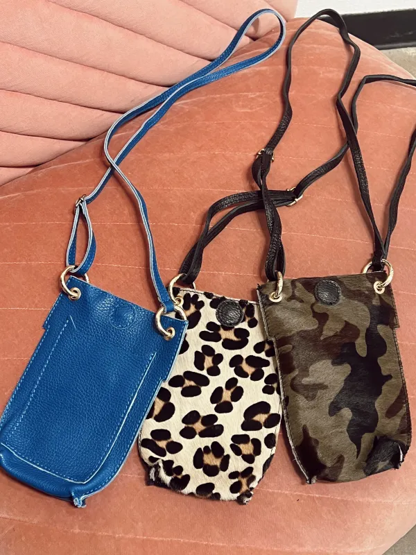 Crossbody cellphone bag made by Ascot + Hart