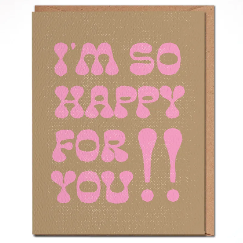 I'm so Happy for You - Stylish Congratulations Card sold by Ascot + Hart