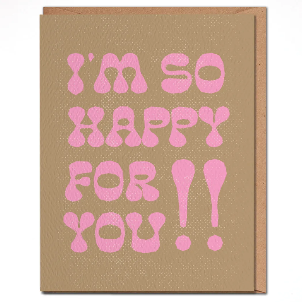 I'm so Happy for You - Stylish Congratulations Card sold by Ascot + Hart