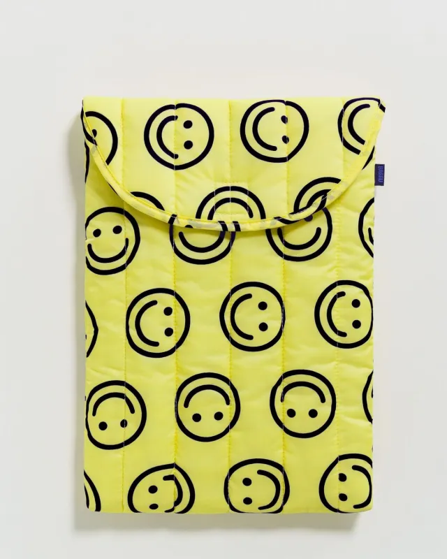 Puffy Laptop Sleeve 16" - Yellow Happy sold by Ascot + Hart