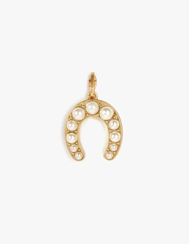 Clare V. Pearl Horseshoe Charm sold by Ascot + Hart