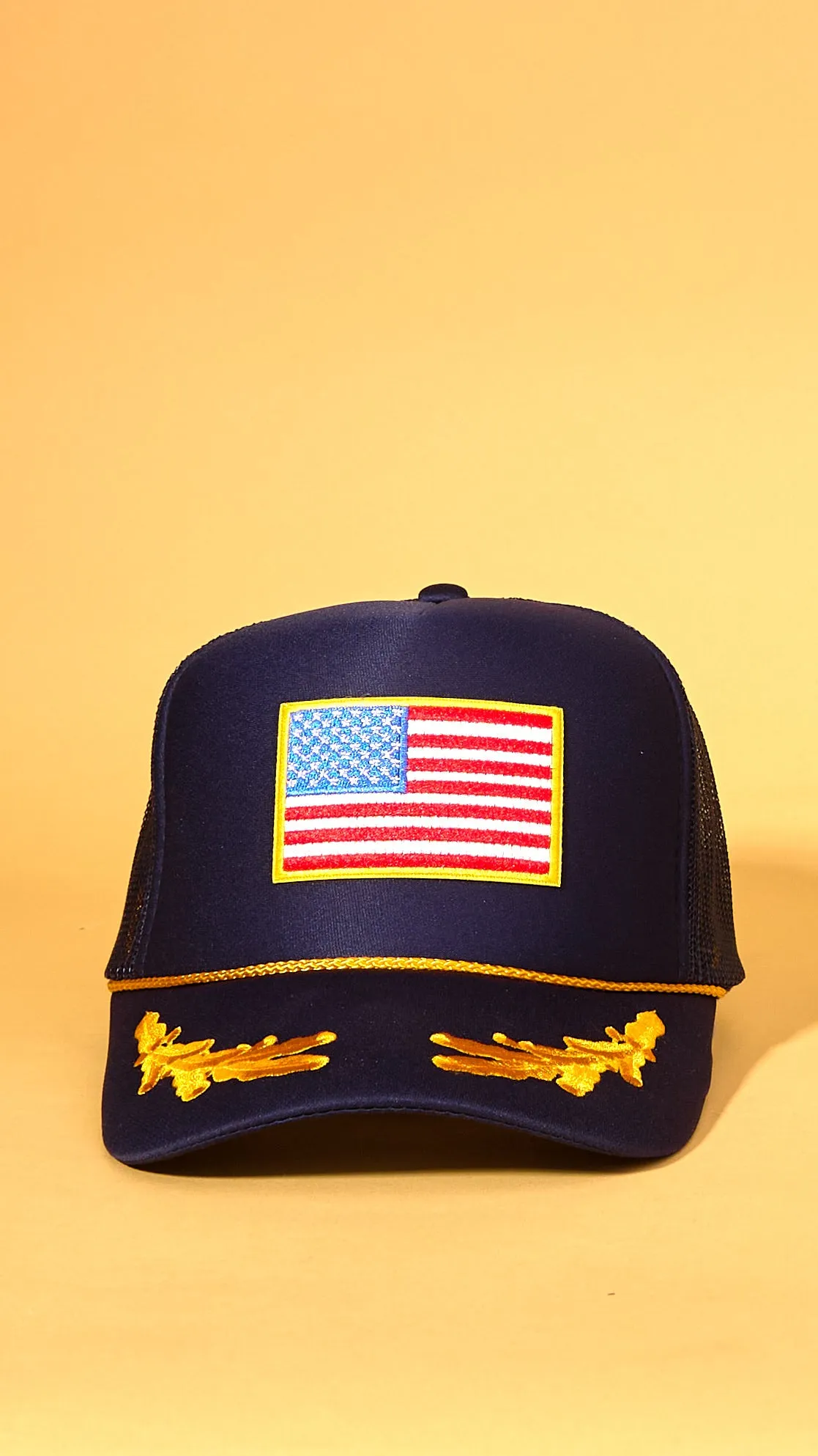 Star Spangled Captain Trucker sold by Ascot + Hart