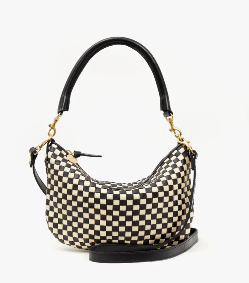 Clare V. Petit Moyen Woven Checkered Bag sold by Ascot + Hart