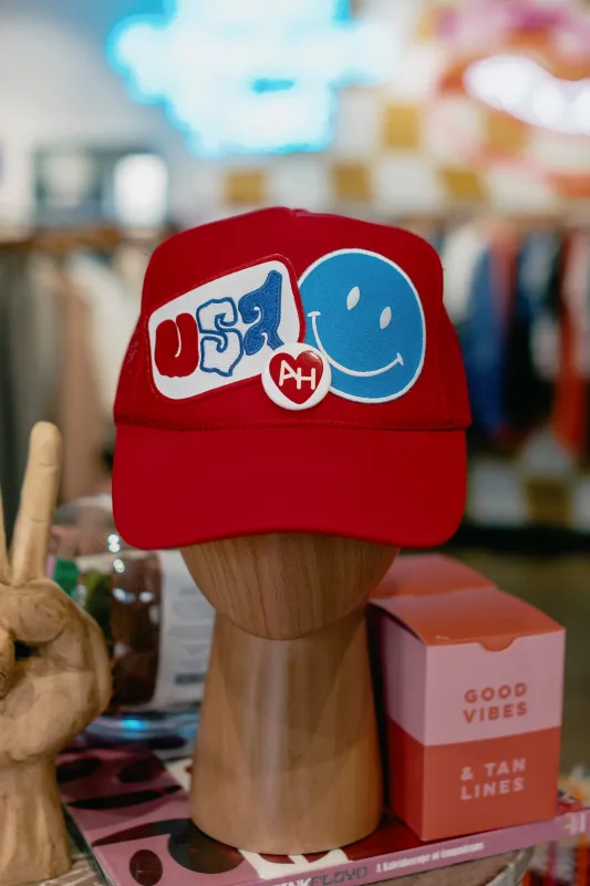 Happy USA Trucker made by Ascot + Hart