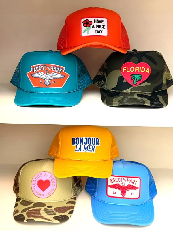 Custom Patch Trucker sold by Ascot + Hart