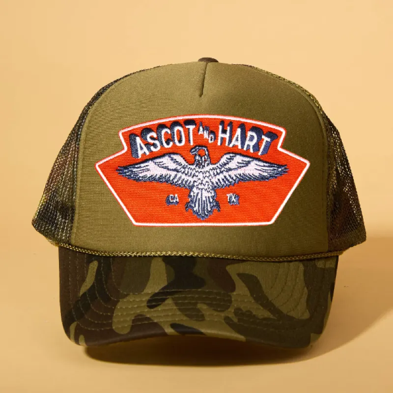 Custom Patch Trucker sold by Ascot + Hart