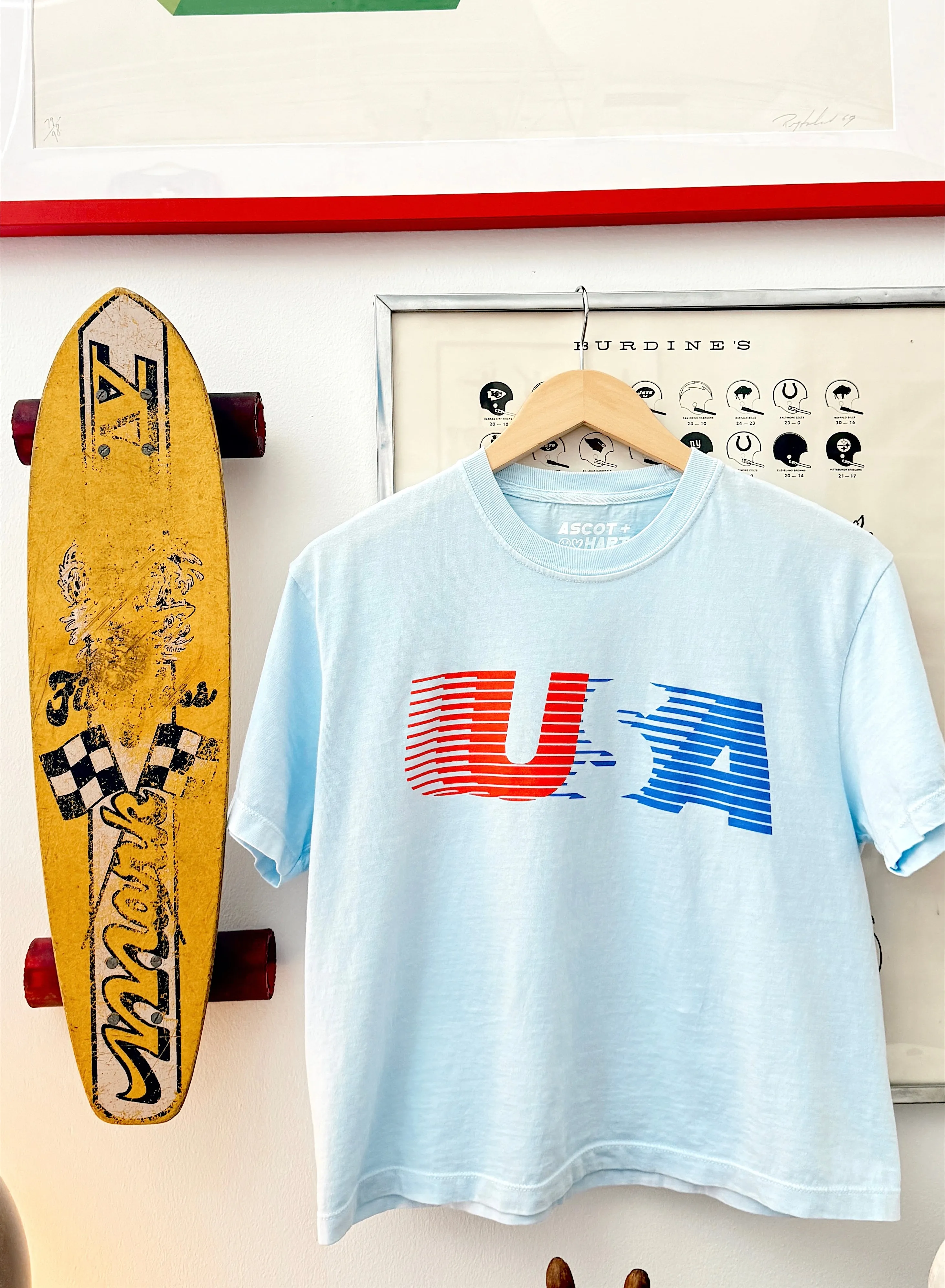 A+H Retro USA Crop Top sold by Ascot + Hart product image thumbnail 4