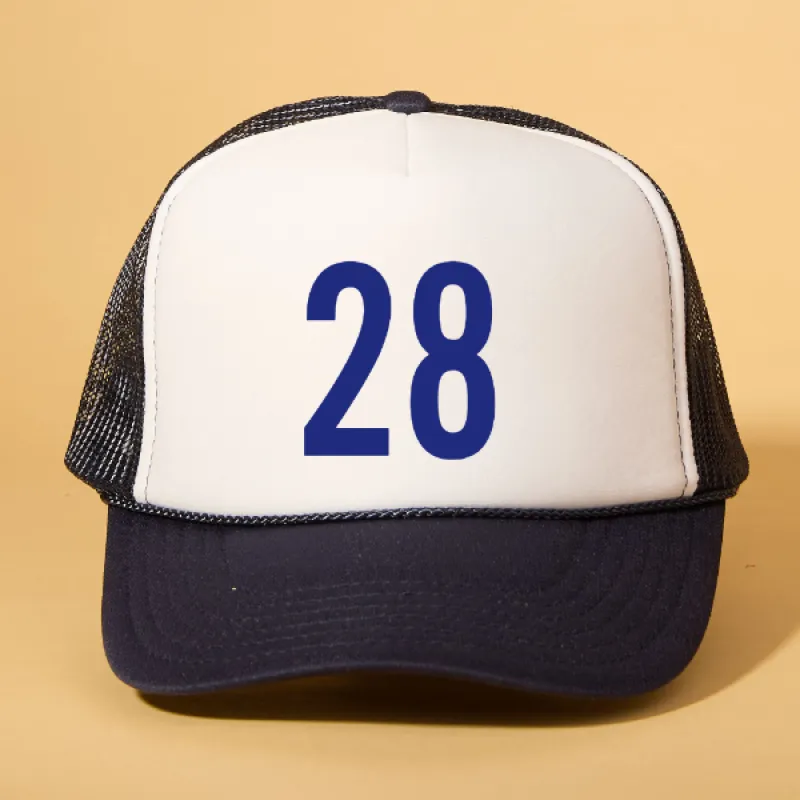 Custom Player Number Trucker sold by Ascot + Hart