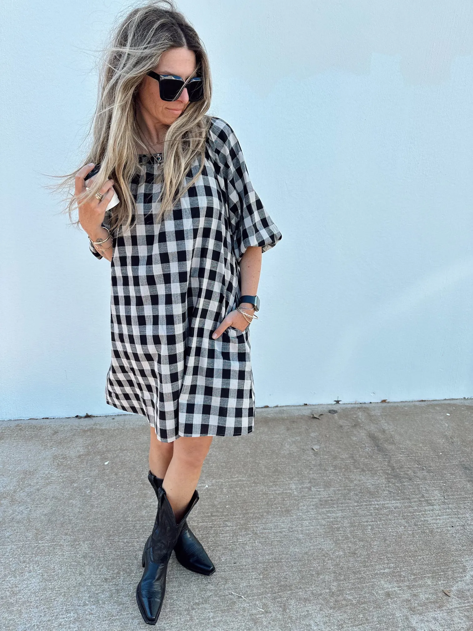 Riley Mini Gingham Dress sold by Ascot + Hart product image thumbnail 2