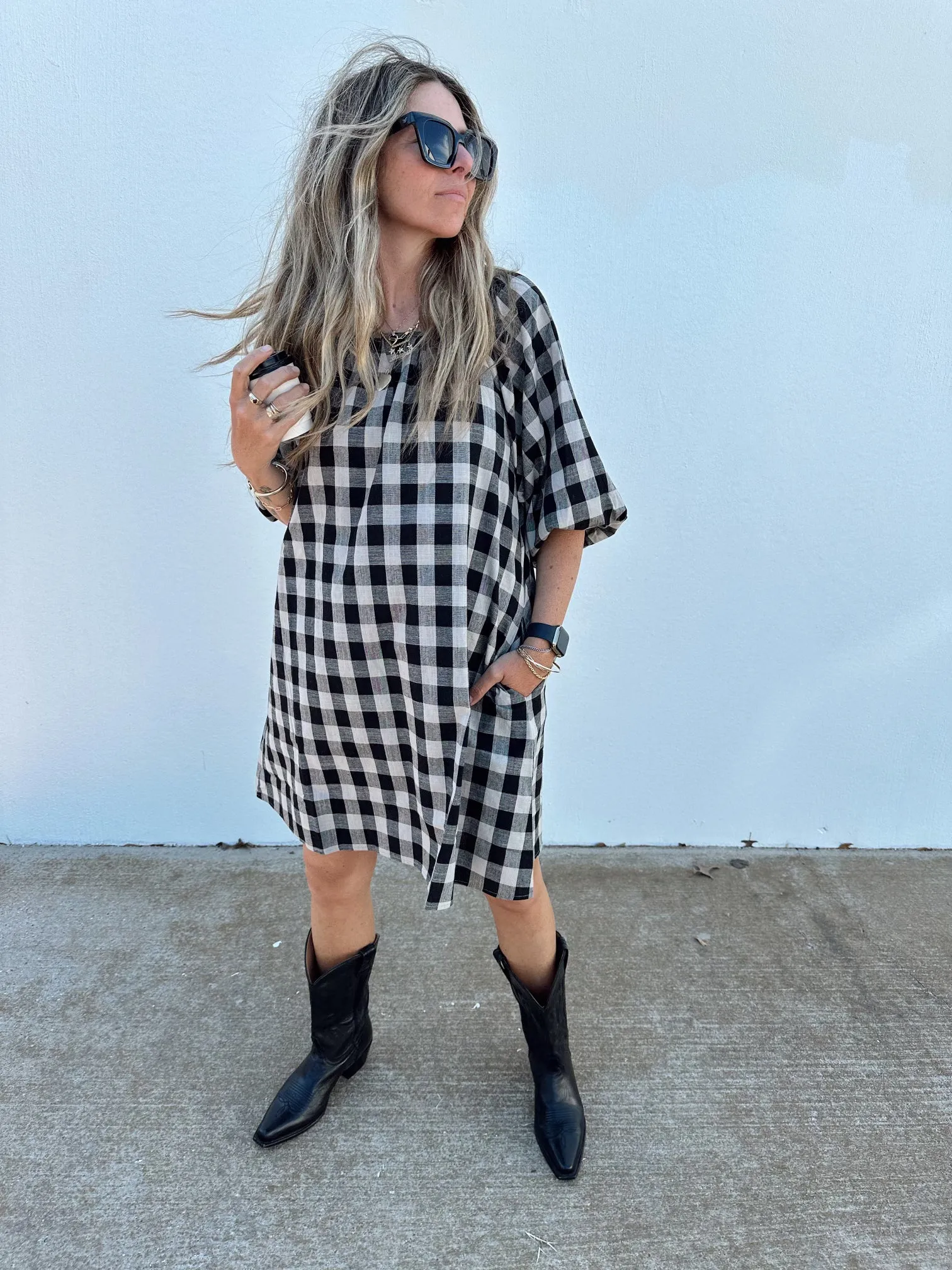 Riley Mini Gingham Dress sold by Ascot + Hart product image thumbnail 3